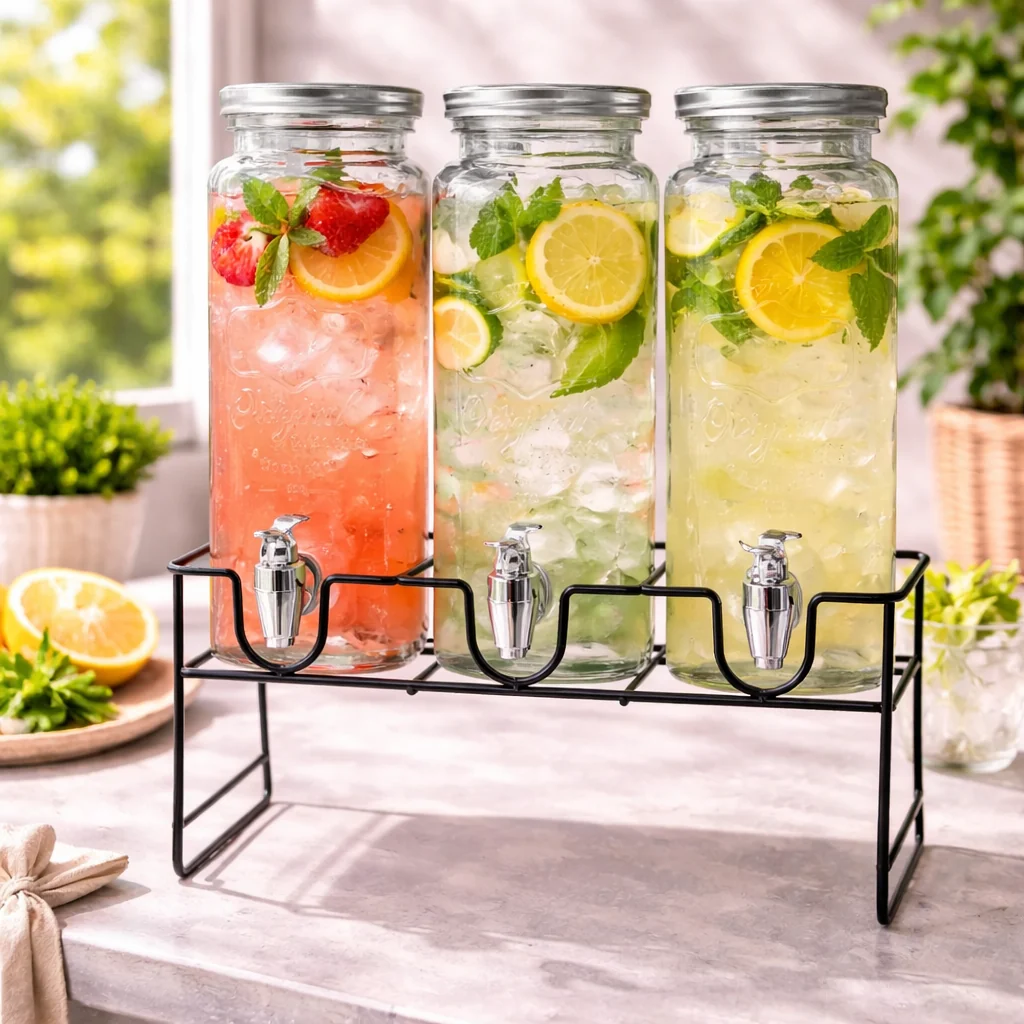 Danny Home Beverage Dispenser with Tap 4pcs 2300ml