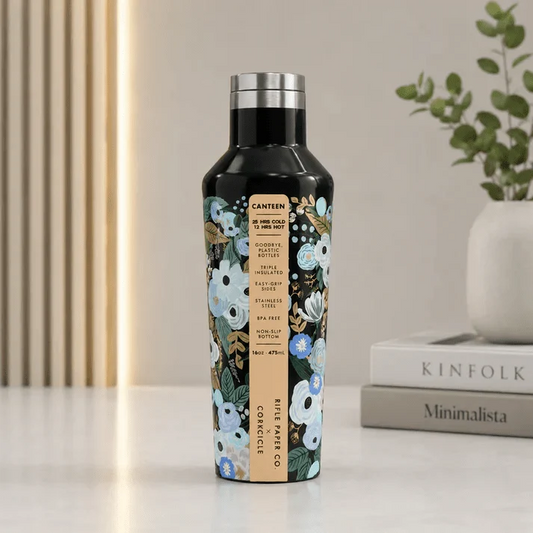Corkcicle Midnight Bloom Stainless Steel Water Bottle – 16oz