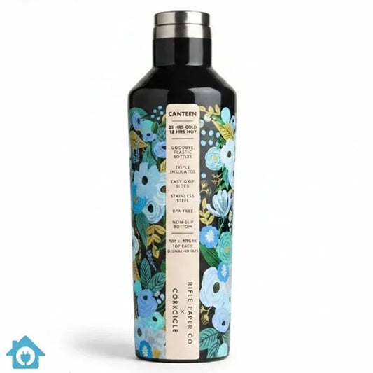 Corkcicle Midnight Bloom Stainless Steel Water Bottle – 16oz