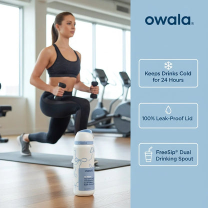 Owala FreeSip 32oz – True Blue Bow