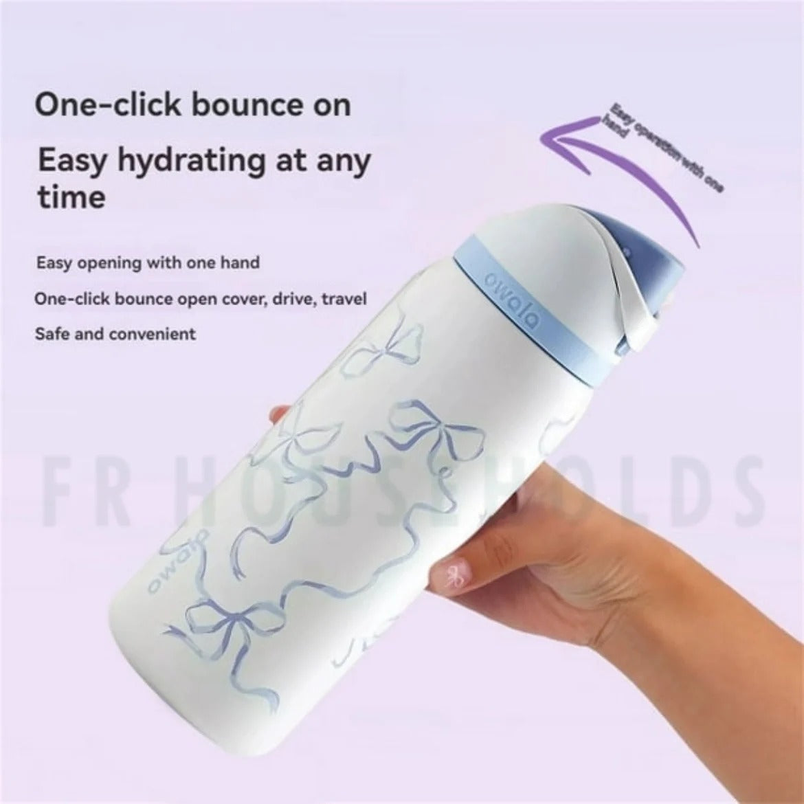 Owala FreeSip 32oz – True Blue Bow