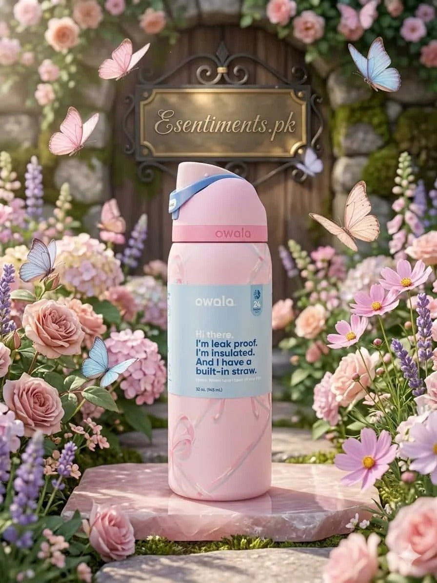 Owala 24oz FreeSip Water Bottle – Leak-Proof, Insulated (Sugar Plum Fairy)