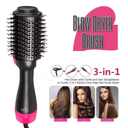 One Step Hot Air Brush Dryer & Straightener