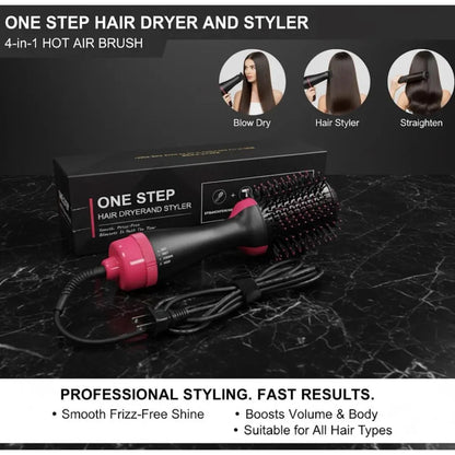 One Step Hot Air Brush Dryer & Straightener