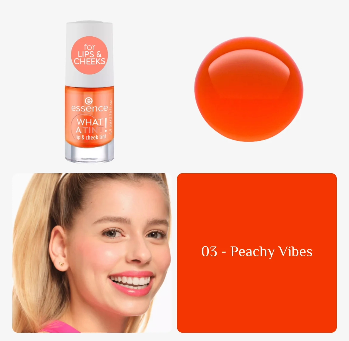 Essence What A Tint! Lip & Cheek Tint - 03 Peachy Vibes