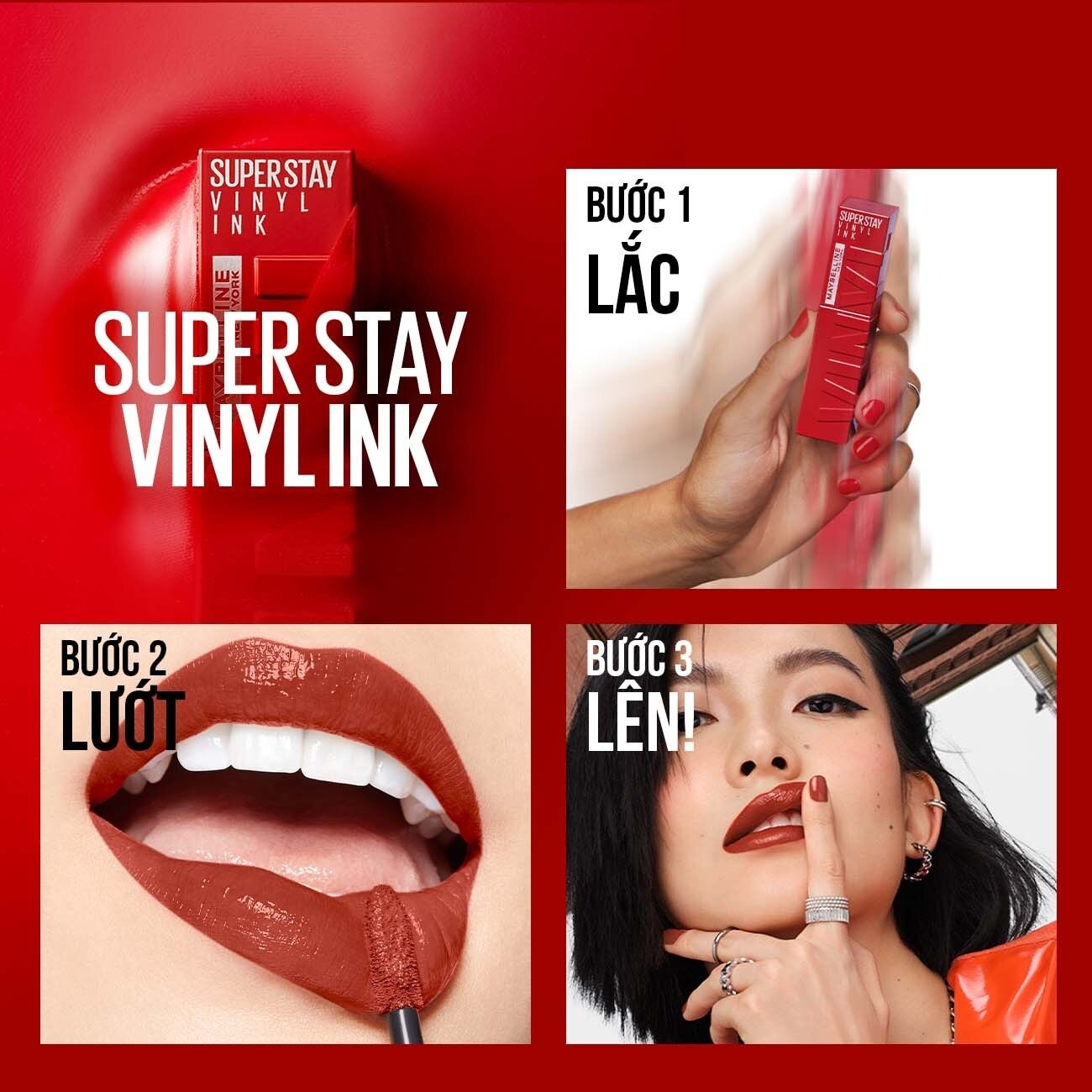 Maybelline Super Stay Vinyl Ink Longwear Liquid Lipcolor USA - 10 LIPPY