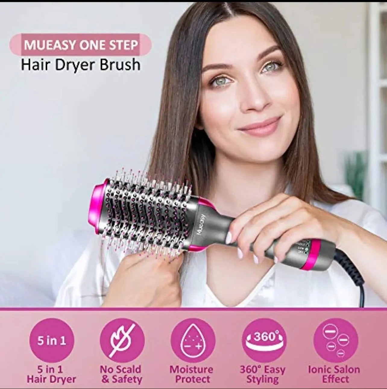 One Step Hot Air Brush Dryer & Straightener