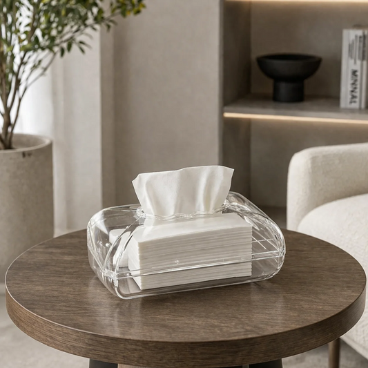 Modern Clear Acrylic Tissue Box Holder