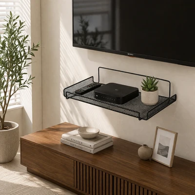 Wall Mounted Storage TV Shelf Holder