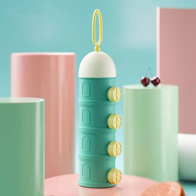 4 Pcs Milk Powder Container Light House Sea Green - Sunshine