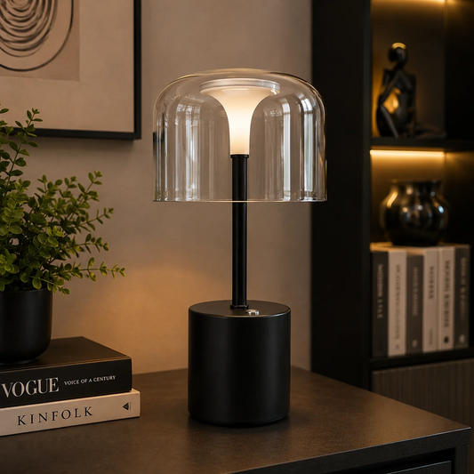 Obsidian Halo Glass Table Lamp