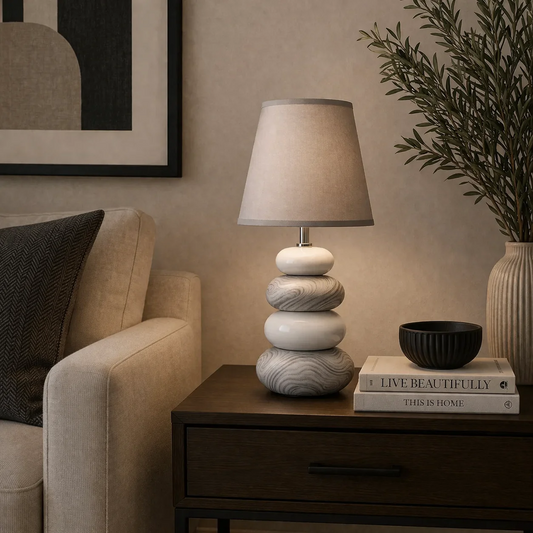 Danny Home Warm Table Lamp 31cm - Grey