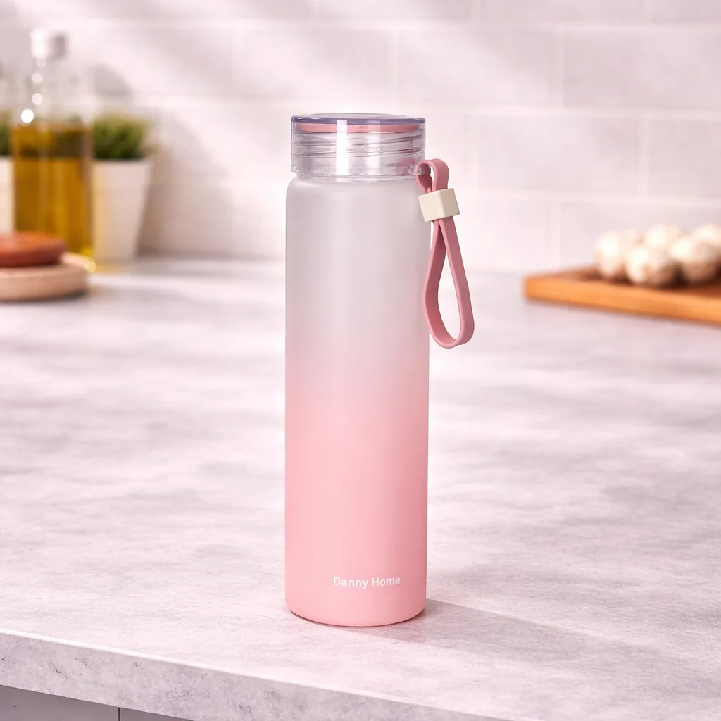Danny Home Borosilicate Bottle With Silicone Strap Handle 21cm