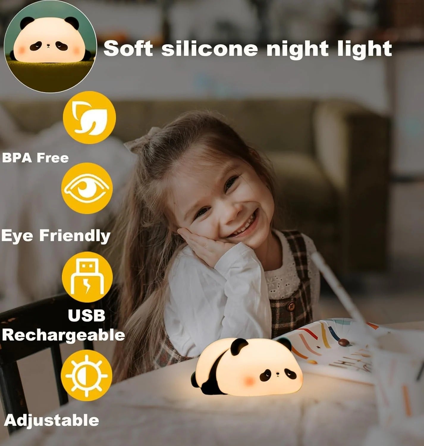 Panda Lamp Rechargeable