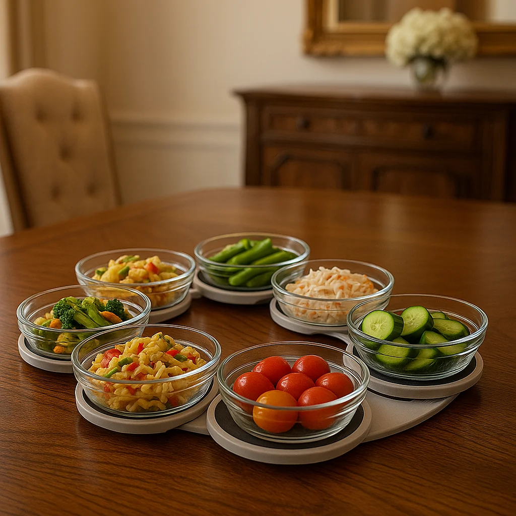 Lazy Susan Rotating Tray for Kitchen Dining Table Portable and Easy Access Food Serving Turntable for Home Kitchen