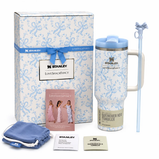 Stanley x LoveShackFancy Holiday Quencher H2.0 FlowState Tumbler | 40oz