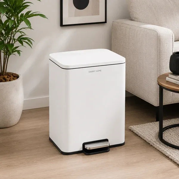 Danny Home Pedal Trash Can – 30L (White)